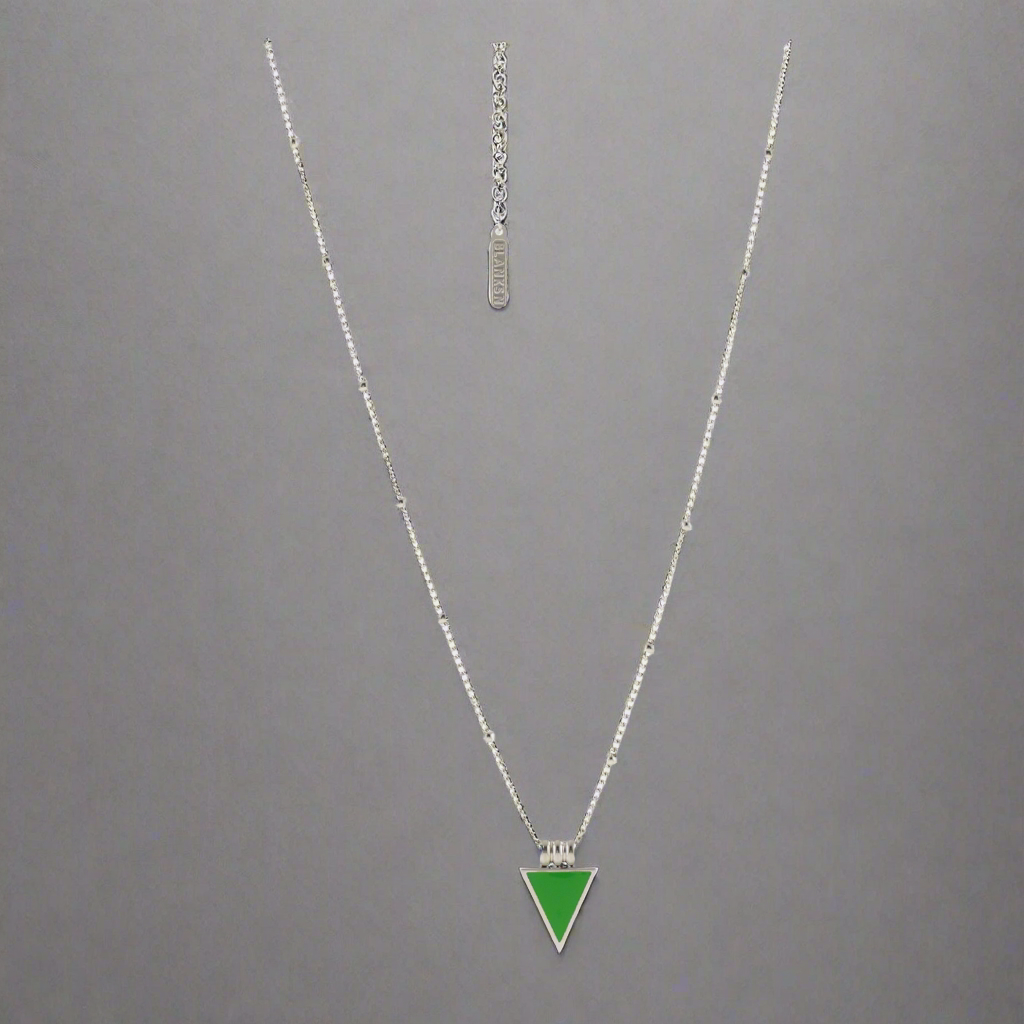Healing Triangle Bobble Chain Necklace Silver, [motivational and inspirational Jewellery], [beautiful Jewellery]