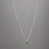 Healing Triangle Bobble Chain Necklace Silver, [motivational and inspirational Jewellery], [beautiful Jewellery]