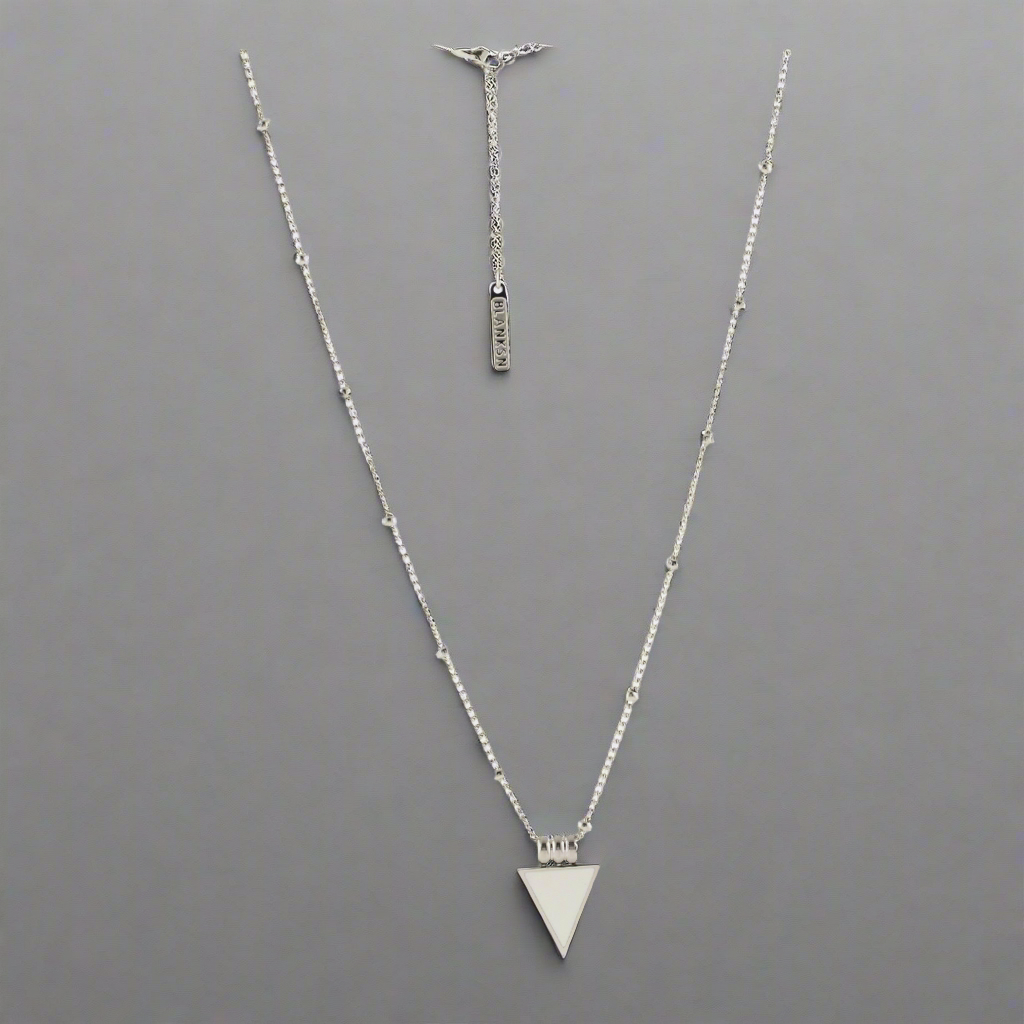 Purity Triangle Bobble Chain Necklace Silver, [motivational and inspirational Jewellery], [beautiful Jewellery]