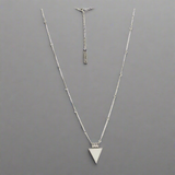 Purity Triangle Bobble Chain Necklace Silver, [motivational and inspirational Jewellery], [beautiful Jewellery]