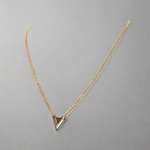 Strength Triangle Double Chain Necklace Gold | Inspirational Jewellery