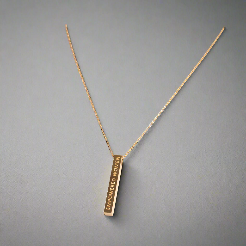 Empowered Woman Necklace Gold