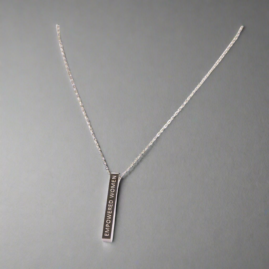 Empowered Woman Necklace Silver