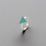 Wisdom Turquoise Triangle Ring Silver - Blanksn Jewellery-[motivational and inspirational Jewellery]- [beautiful Jewellery]