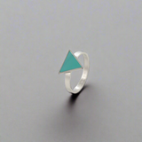 Wisdom Turquoise Triangle Ring Silver - Blanksn Jewellery-[motivational and inspirational Jewellery]- [beautiful Jewellery]