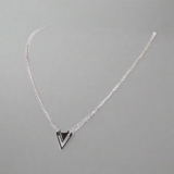 Strength Triangle Double Chain Necklace Silver | Inspirational Jewellery