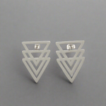 Energy Triangle Drop Earrings Silver, [motivational and inspirational Jewellery], [beautiful Jewellery]