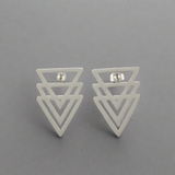 Energy Triangle Drop Earrings Silver, [motivational and inspirational Jewellery], [beautiful Jewellery]