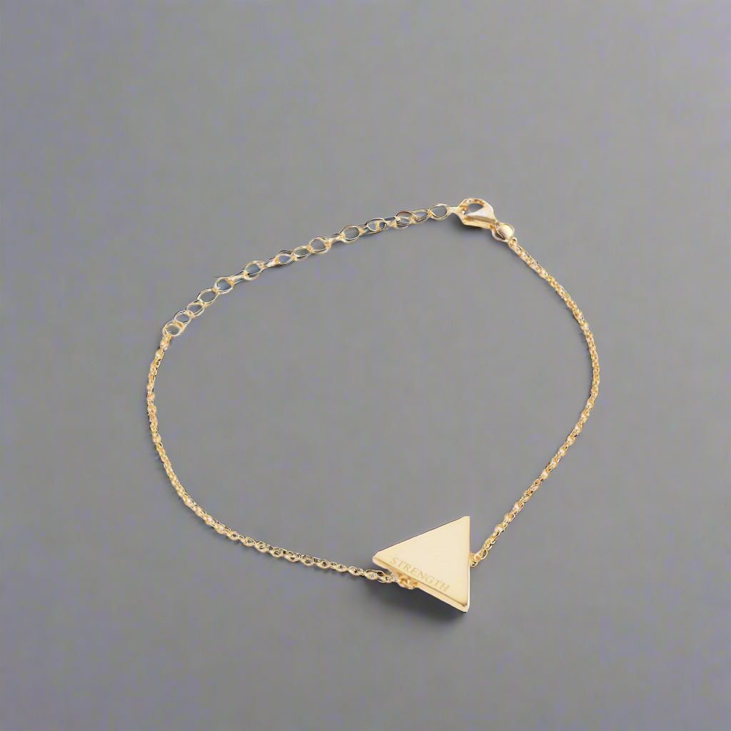 Have Strength Bracelet Gold (925 Sterling Silver) | Inspirational Jewellery