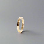 Female Energy Triangle Engraved Ring Gold | Inspirational Jewellery