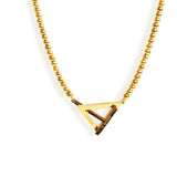 Born a Queen Stainless Steel Beaded Necklace in Gold– A symbol of strength and empowerment. [Motivational and inspirational jewellery], [beautiful jewellery].