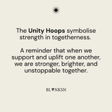 Unity Chubby Hoops Gold - Blanksn Jewellery-[motivational and inspirational Jewellery]- [beautiful Jewellery]