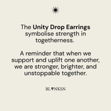 Unity Circle Drop Earrings Silver - Blanksn Jewellery-[motivational and inspirational Jewellery]- [beautiful Jewellery]