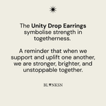 Unity Circle Drop Earrings Gold - Blanksn Jewellery-[motivational and inspirational Jewellery]- [beautiful Jewellery]