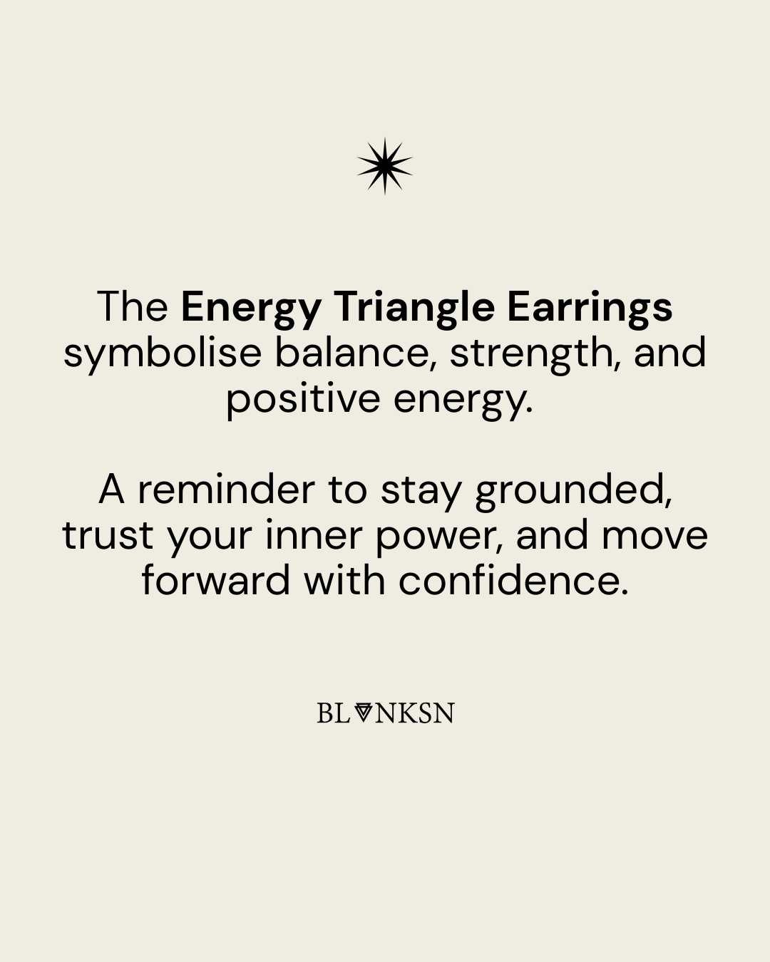 Energy Triangle Drop Earrings Gold - Blanksn Jewellery-[motivational and inspirational Jewellery]- [beautiful Jewellery]