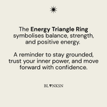 Female Energy Triangle Engraved Ring Gold - Blanksn Jewellery-[motivational and inspirational Jewellery]- [beautiful Jewellery]