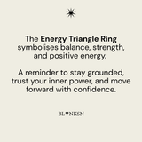 Female Energy Triangle Engraved Ring Gold - Blanksn Jewellery-[motivational and inspirational Jewellery]- [beautiful Jewellery]