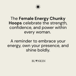 Female Energy Chunky Hoops Gold - Blanksn Jewellery-[motivational and inspirational Jewellery]- [beautiful Jewellery]
