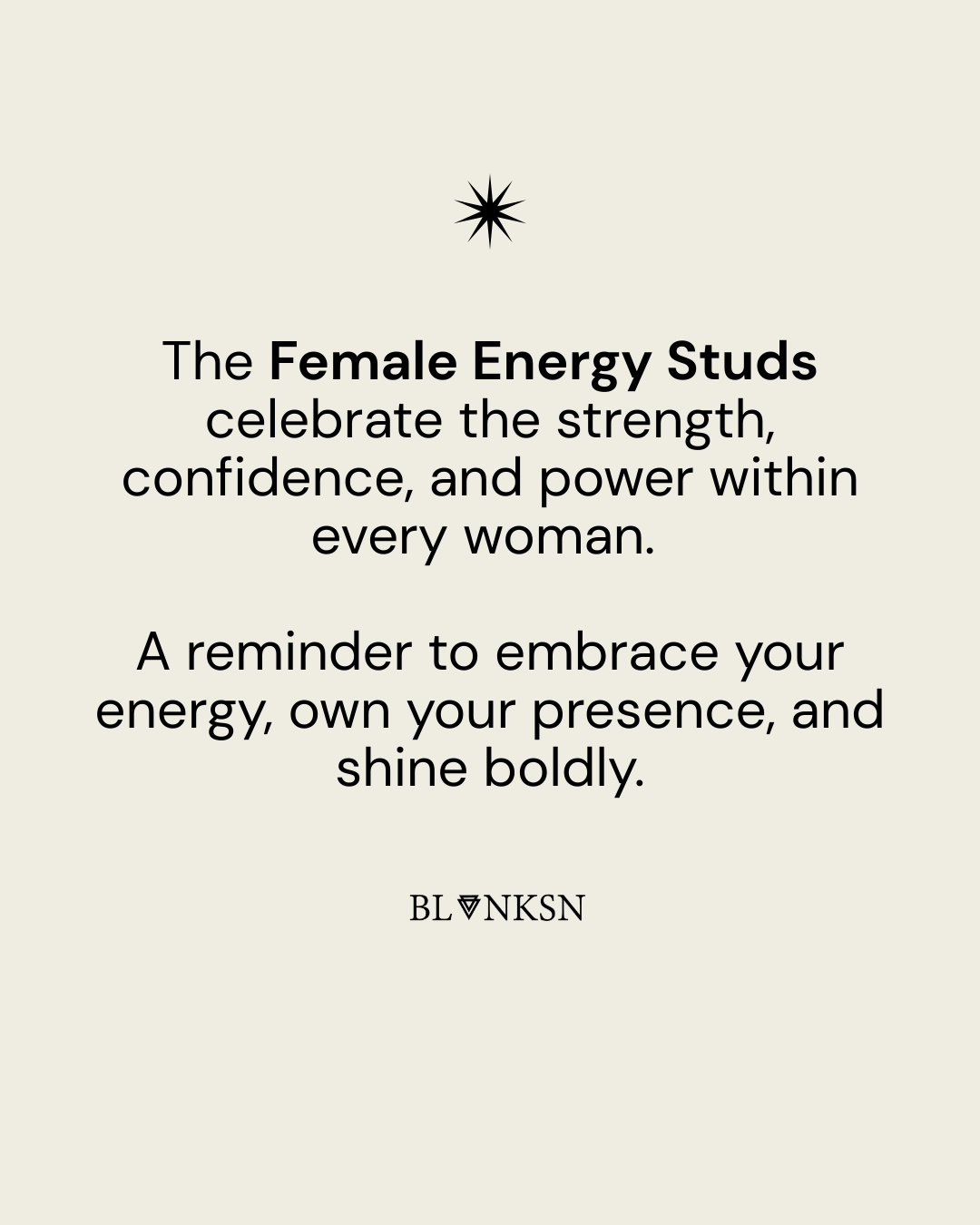 Female Energy Studs Silver - Blanksn Jewellery-[motivational and inspirational Jewellery]- [beautiful Jewellery]