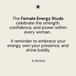 Female Energy Studs Silver - Blanksn Jewellery-[motivational and inspirational Jewellery]- [beautiful Jewellery]