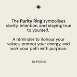 Purity White Triangle Ring Gold - Blanksn Jewellery-[motivational and inspirational Jewellery]- [beautiful Jewellery]
