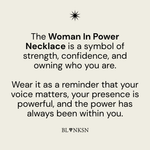 Woman In Power Necklace Gold - Blanksn Jewellery-[motivational and inspirational Jewellery]- [beautiful Jewellery]