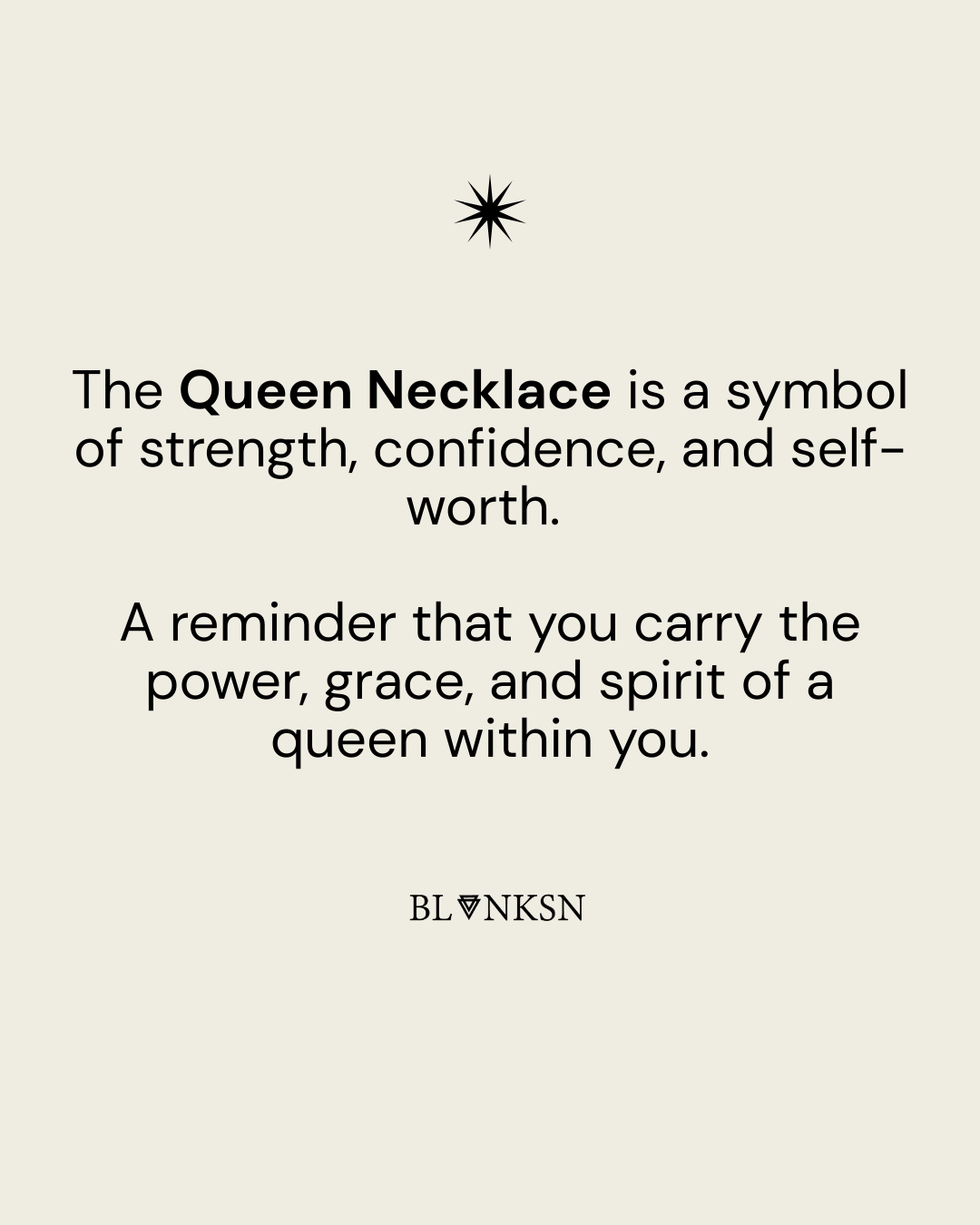 Queen Necklace Gold - Blanksn Jewellery-[motivational and inspirational Jewellery]- [beautiful Jewellery]