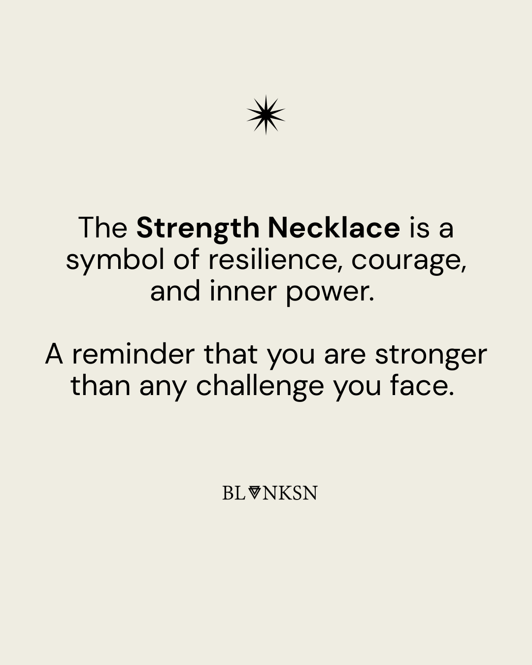 Strength Necklace Silver - Blanksn Jewellery-[motivational and inspirational Jewellery]- [beautiful Jewellery]