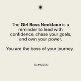 Girl Boss Necklace Gold - Blanksn Jewellery-[motivational and inspirational Jewellery]- [beautiful Jewellery]