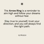 Arrow Direction Ring Gold - Blanksn Jewellery-[motivational and inspirational Jewellery]- [beautiful Jewellery]