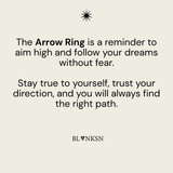 Arrow Direction Ring Gold - Blanksn Jewellery-[motivational and inspirational Jewellery]- [beautiful Jewellery]