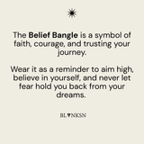 Belief Arrow Bangle Silver - Blanksn Jewellery-[motivational and inspirational Jewellery]- [beautiful Jewellery]