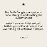Faith Arrow Bangle Silver - Blanksn Jewellery-[motivational and inspirational Jewellery]- [beautiful Jewellery]