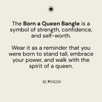 Born a Queen Triangle Bangle Silver - Blanksn Jewellery-[motivational and inspirational Jewellery]- [beautiful Jewellery]