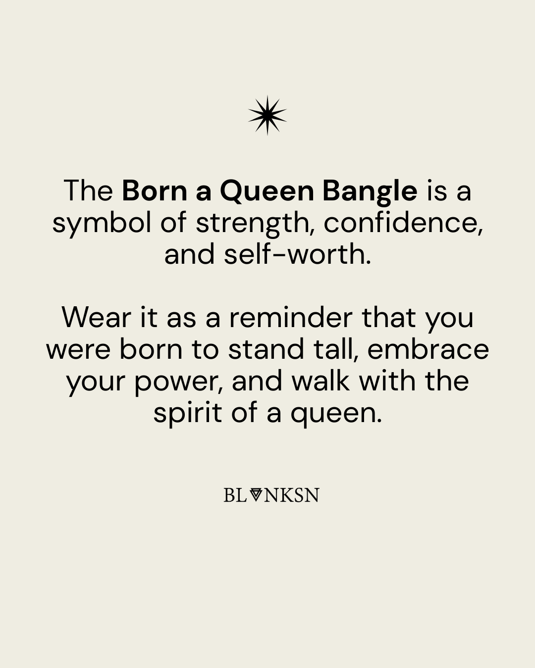 Born a Queen Triangle Bangle Gold - Blanksn Jewellery-[motivational and inspirational Jewellery]- [beautiful Jewellery]