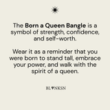 Born a Queen Triangle Bangle Gold - Blanksn Jewellery-[motivational and inspirational Jewellery]- [beautiful Jewellery]