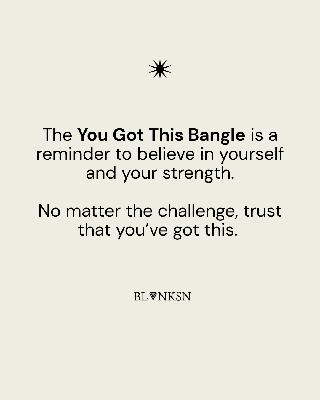 You Got This Triangle Bangle Silver - Blanksn Jewellery-[motivational and inspirational Jewellery]- [beautiful Jewellery]