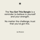 You Got This Triangle Bangle Silver - Blanksn Jewellery-[motivational and inspirational Jewellery]- [beautiful Jewellery]