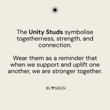 Unity Circle Studs Silver (925 Sterling Silver) - Blanksn Jewellery-[motivational and inspirational Jewellery]- [beautiful Jewellery]