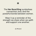 Her Bond Ring Gold (925 Sterling Silver) - Blanksn Jewellery-[motivational and inspirational Jewellery]- [beautiful Jewellery]