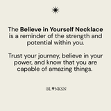 Believe In Yourself Chunky Chain Necklace Silver - Blanksn Jewellery-[motivational and inspirational Jewellery]- [beautiful Jewellery]