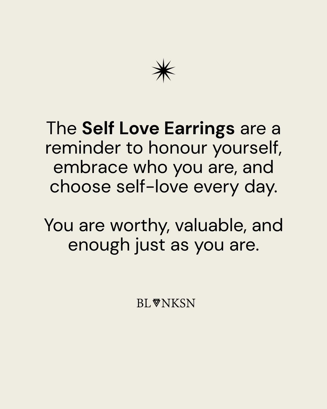 Self Love Bar Drop Earrings Gold - Blanksn Jewellery-[motivational and inspirational Jewellery]- [beautiful Jewellery]