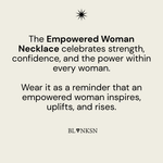 Empowered Woman Necklace Gold - Blanksn Jewellery-[motivational and inspirational Jewellery]- [beautiful Jewellery]