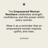 Empowered Woman Necklace Gold - Blanksn Jewellery-[motivational and inspirational Jewellery]- [beautiful Jewellery]