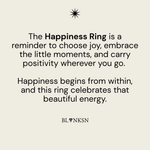 Happiness Yellow Triangle Ring Gold - Blanksn Jewellery-[motivational and inspirational Jewellery]- [beautiful Jewellery]