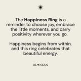 Happiness Yellow Triangle Ring Gold - Blanksn Jewellery-[motivational and inspirational Jewellery]- [beautiful Jewellery]