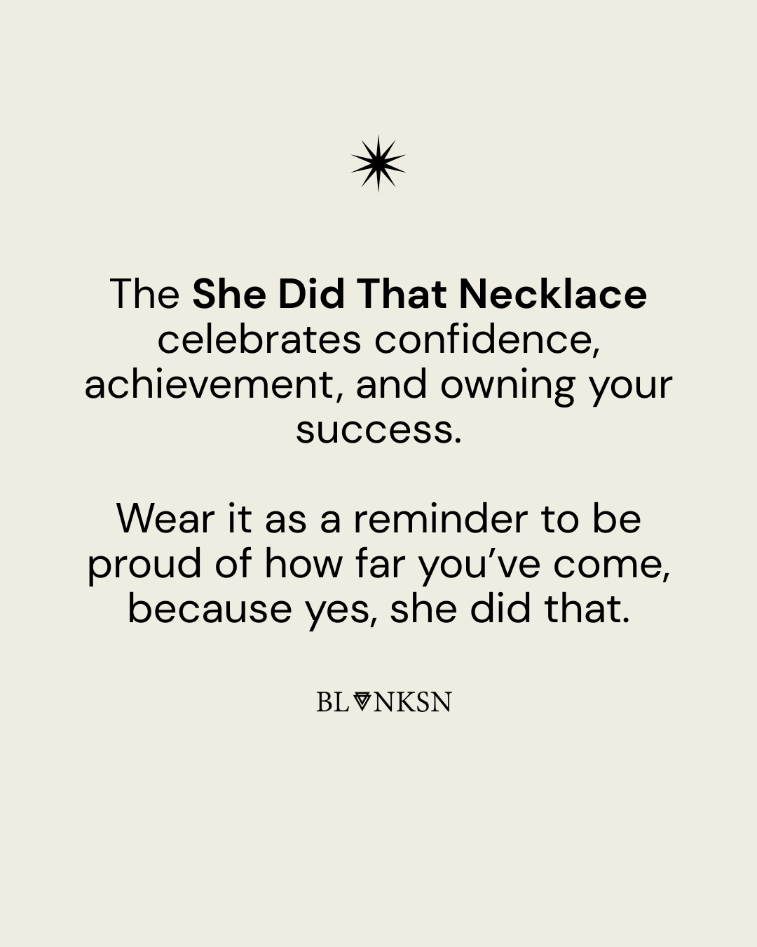 She Did That Necklace Silver - Blanksn Jewellery-[motivational and inspirational Jewellery]- [beautiful Jewellery]