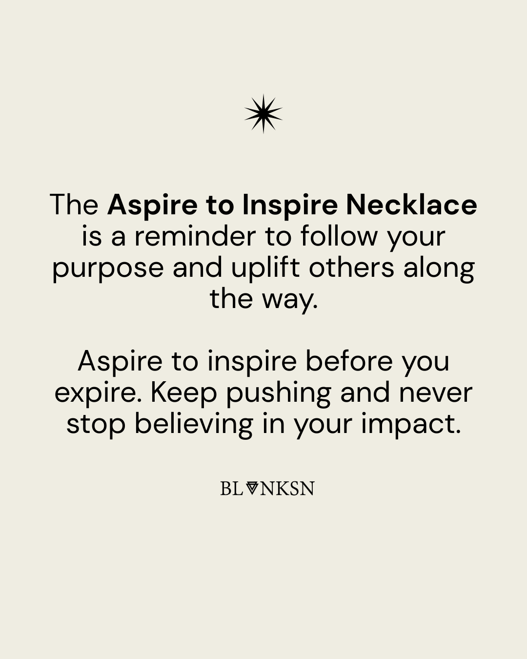 Aspire to Inspire Necklace Gold - Blanksn Jewellery-[motivational and inspirational Jewellery]- [beautiful Jewellery]