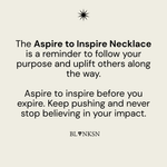 Aspire to Inspire Necklace Gold - Blanksn Jewellery-[motivational and inspirational Jewellery]- [beautiful Jewellery]