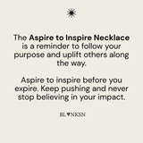 Aspire to Inspire Necklace Gold - Blanksn Jewellery-[motivational and inspirational Jewellery]- [beautiful Jewellery]